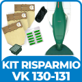 Kit risparmio per Folletto VK130 - 131 