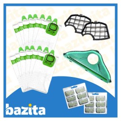 Kit Offerta Sacchetti Folletto VK140 12 sacchetti profumatori 2 filtri motore piastra setole