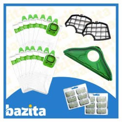 Kit Offerta Sacchetti Folletto VK150 12 sacchetti profumatori 2 filtri motore piastra setole